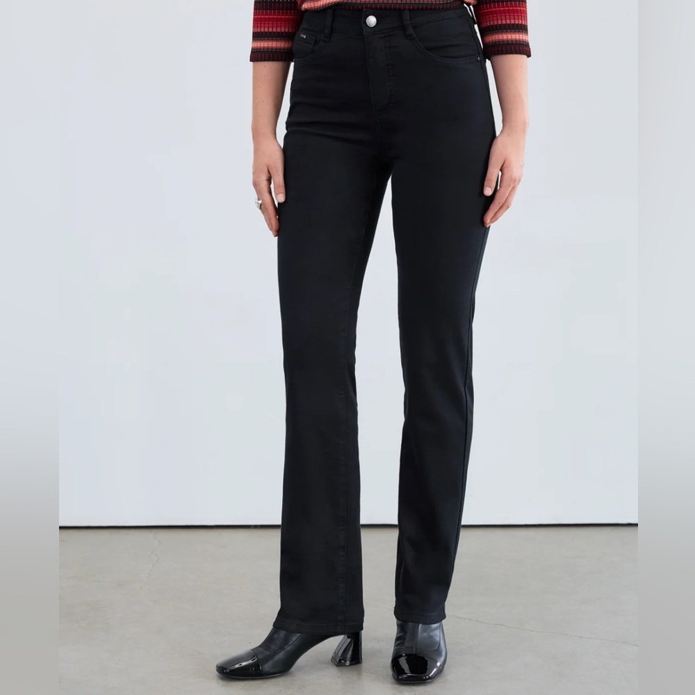 FDJ French Dressing Dark Blue and Black cheetah pattern Jeans